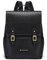 Cnolés Leder Rucksack für Damen Multifunktionaler Vintage Schule Tagesrucksack Weiche Schultertasche aus Leder für Shopping Laptop (schwarz)