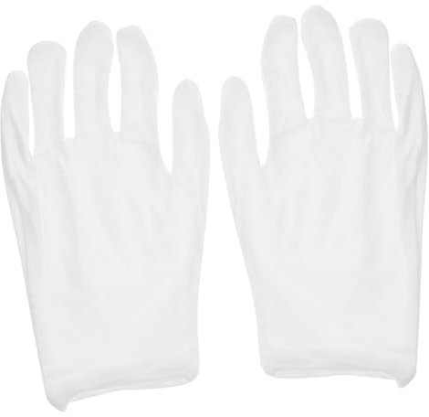 PLAFOPE Weiße Baumwollhandschuhe Für Die Arbeit Herren Handschuhe Zur Schmuckinspektion Größe Ideal Für ünzprüfungen Und Sichere Handhabung Von Empfindlichen Gegenständen