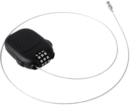 Candado de snowboard, candado de esquí, candado para cochecito de bebé con cable de acero retráctil, candado de combinación ajustable, compartimento de seguridad para mochila