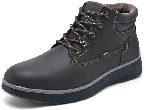 Puxowe Zapatos de invierno para hombre Botas de trabajo antideslizantes y cálidas Botas de ocio con cordones para motociclistas