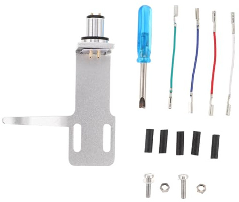 EPIGEIST Headshell con Cables para Tocadiscos Accesorio de Reemplazo Duradero Montaje Fácil para Mejorar Sistemas de Audio Eventos y Hogar