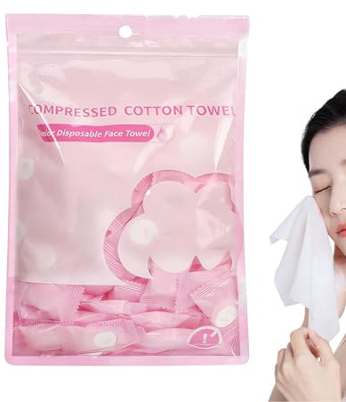 Pastillas de toalla comprimidas – 100 piezas envueltas individualmente absorbentes gruesas, toalla de baño de viaje, camping, accesorio de higiene portátil, artículo de categoría de cuidado personal