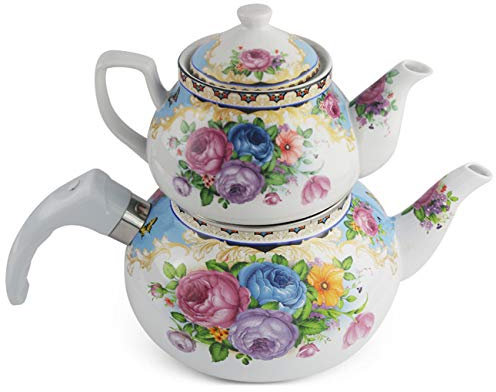 Bollitore smaltato da 2,5 l, teiera ispessita, caffettiera, teiera smaltata, teiera turca