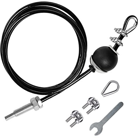 LFJ Fitness Steel Cable, Heavy Duty Steel Wire LAT and Lift Pulldown Pulley System Home Gym Cable Accessories (Adjustable 3.5m with Screw)