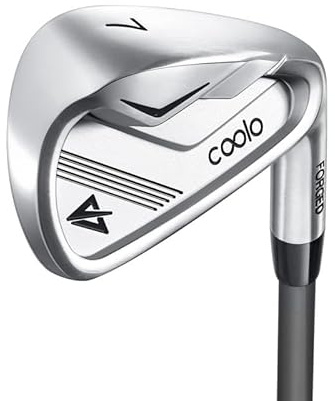 COOLO Graphite Golf Irons, Provide More Speed and Control, Beginner/High Handicap/Seniors/Ladies, Reduced Strain on Elbows and Wrists, Right&Left Handed(Men, #5, Left)
