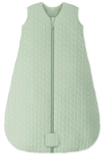 Unnivoll Schlafsack Baby Winter 2,5 Tog Baby Schlafsack 12-18 Monate Baumwolle Babyschlafsack Neugeborene Winterschlafsack Baby Warm und Weich 84 cm für Jungen Mädchen Grün