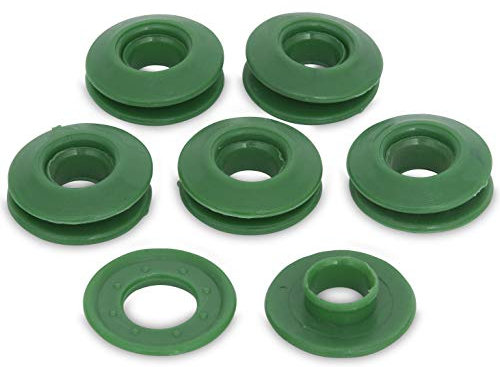Windhager Kunststoffösen, Allzweck Ösen, Öse für Zaunblenden, Rundösen, 6 Stück, grün