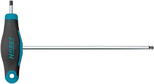 HAZET Winkelschraubendreher (Kurze und Lange Klinge für flexiblen Einsatz, Innensechskant-Profil, Größe 4 mm) 829KK-4, dunkelblau