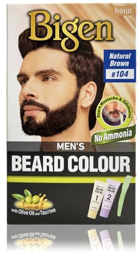 Bigen Mens Beard Colour (Natural Brown B104) No Ammonia