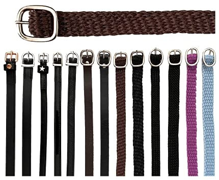 JA Horse Sporen Zubehör Sporenriemen Pferdespornriemen Reitsporenriemen Sporenschoner Sporenschutz (38 cm, Nylon braun extra stark)