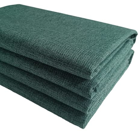 TinaKim Faux Linen Type Cloth Fabric, Sofa Chair Cover Upholstery Material Repair (Green 12, 10 Yard)