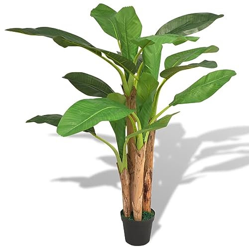 Homgoday konstgjord bananträd växt med kruka 175 cm grön