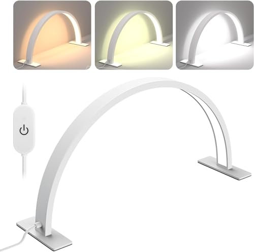 Yofuly Nagellampe Halbmond-Ringlicht, 48 W Kosmetik Lampe für Wimpern Augenschutz, Schönheitssalon-Beleuchtung, künstliche Nägel, Pflege, Desktop-Bogen-Ring-Leuchten, Maniküre-Lampe