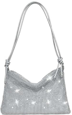 IJHYGD Glitzer Tasche Glitzer Handtasche Tasche Glitzer Glitzertasche Glitzer Tasche Damen Tasche Silber Handtasche Silber Abendtasche Abendtasche Damen Silberne Tasche