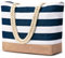 oscaurt Strandtasche Tote Bag Shopper Einkaufstasche Handtasche Damen Gross Arbeitstasche Faltbare Reisetasche Wasserdicht Business Taschen Travel Essentials