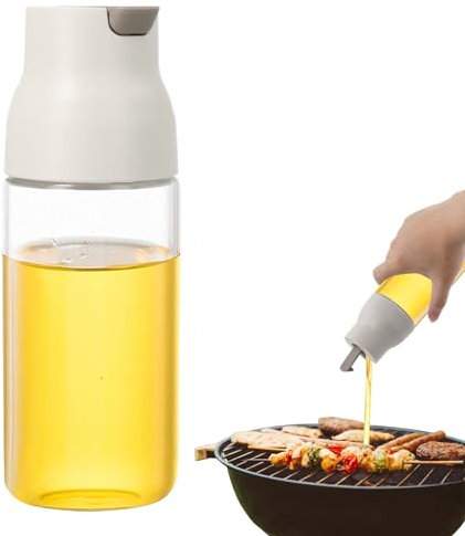 dentedeleao 500 ml Dressingshaker aus Glas, Salat Dressingshaker, Salatdressing Shaker Glas Messbecher Salatdressing Behälter zum Servieren und Aufbewahren von Dressings (1, Beige)