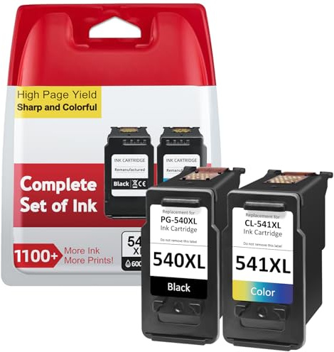 IKONK 540 and 541 Ink Cartridges XL, Replacement for Original Canon Ink Cartridges 540 and 541, Printer Ink PG-540 CL-541 XL for PIXMA TS5150 TS5151 MX475 MG3650s MG3600 MG3650 MG4250 MG3200 MG3550