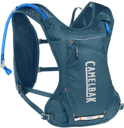 CamelBak Chase Race 4 Hydration Vest- For Gravel, Mountain, Bikepacking and Endurace Cycling- 1.5L Reservoir, Moroccan Blue