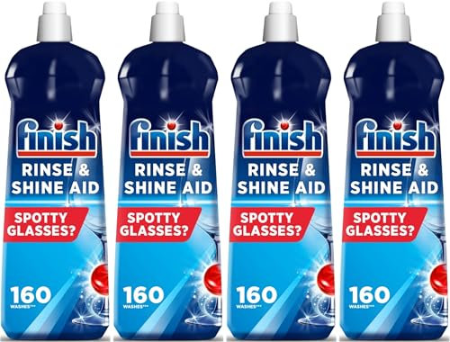 Finish | Finish Dishwasher Rinse & Shine Aid | Original | 800ml | For Drier Glasses and Spot Prevention (Pack of 4)