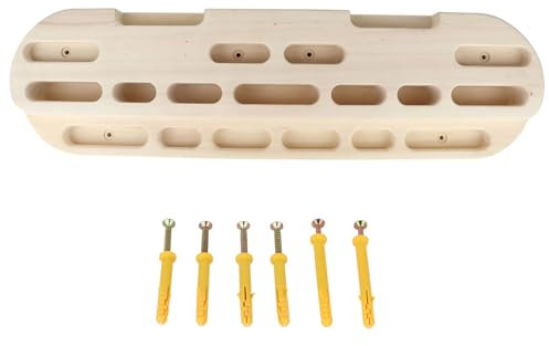 NIDAYE Kletter-Trainingsbrett, hölzernes Fingerbrett zum Klettern, Hangboard-Trainer für Griffstärke (55x15x5cm)