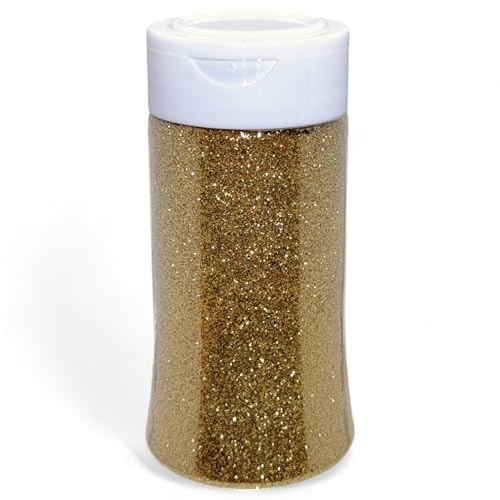 Glitter in polvere brillante per l'artigianato e la decorazione di biglietti, alta riflessione, glitter colorato per lavori manuali, decorazioni murali (oro – EcoGlitter, 70g)