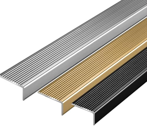 Profilo Per Bordi Per Scale A Forma Di L, Profilo Per Scale Ad Angolo Oro, Antiscivolo Scale Bordo Di Paragradino Antisdrucciolo In Metallo Per Interni/esterni, Profilo Per Gradini Safety(Gold,50*30mm