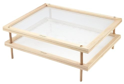 mophrati Stendipasta a strato Essiccatore per alimenti freschi Vassoio per mensole per verdure da appoggio Accessori per la cucina del ristorante per la casa, doppi strati