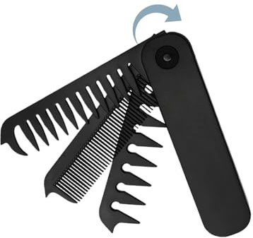 Foldable Comb - ABS Foldable Comb Travel Hair Brush | 8.66 Inches Styling Hairbrush for Dad Travel Business Trip Holiday Husband Gym Daily Outdoor Commuting Birthday