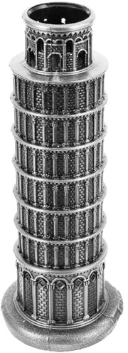 IMIKEYA Modellino Torre Pendente Pisa in Lega di Zinco Modello Architettonico Decorativo 20 CM Grande Decorazione Scrivania per Casa e Festa Decorazione
