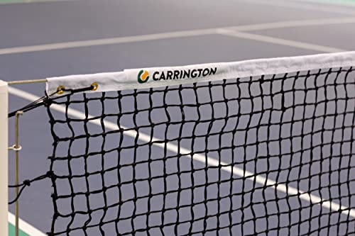 Carrington Tennisnetz EXPERT 12,7 x 1,05m - PE Netz 3,5 mm/Geknotet - Inkl. Regulierband - WETTERFEST UND UV-Schutz - KOMPLETT DOPPELMASCHIG - PROFIQUALITÄT