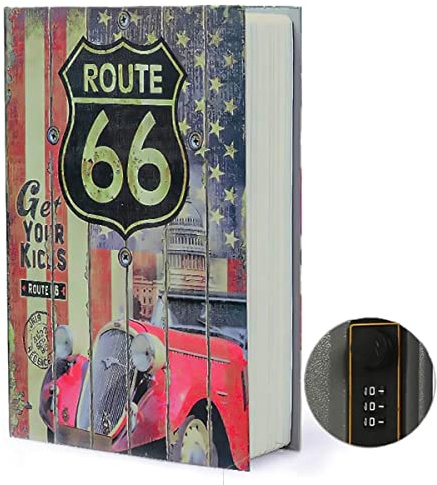 TourKing Caja fuerte de almacenamiento con forma de libro, caja de seguridad secreta de diccionario para guardar libros secretos, caja de almacenamiento portátil para dinero en efectivo y joyas