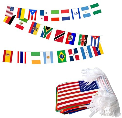224 Different Countries International String Flags Banner of The World Small Mini Bunting Banners for Olympics,International Festival Decorations,All Countries Flags,220 Feet