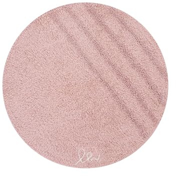 OLIVO.shop VERTIGO Tappeto bagno rotondo, tappeto bagno antiscivolo lavabile, tappeto bagno assorbente, vari colori e misure (ROSA, 75 CM)