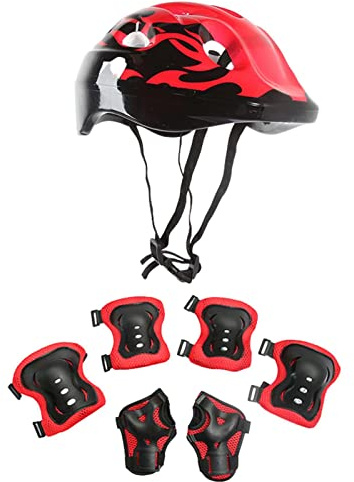 Genouillères pour avec Casque, genouillères pour de 3 à 10 Ans, équipement de Protection pour Skateboard, , Trottinette, vélo, Patins à roulettes