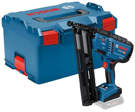 Bosch Professional 18V System clavadora madera batería GNH 18V-64 MD (modo disparo por impacto simple, apto para clavos: 32-64 mm, 1,8 mm y ángulo de clavado de 34°, sin baterías en L-BOXX)