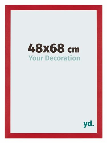 yd. Your Decoration - Marco para Puzzle 48x68 - Rojo - Marco para Puzzle 500-1000 piezas - MDF Marco de foto - Mura