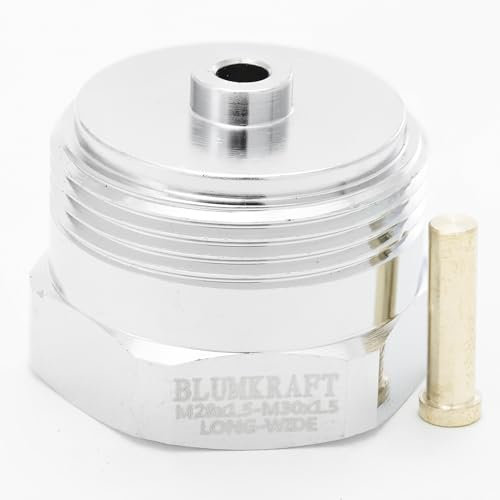 BLUMKRAFT Adattatore in metallo per radiatori TA M28 x1.5 a M30 x 1.5 per termostato/testa termostatica M30x1.5 maschio (M28 LONGWIDE)