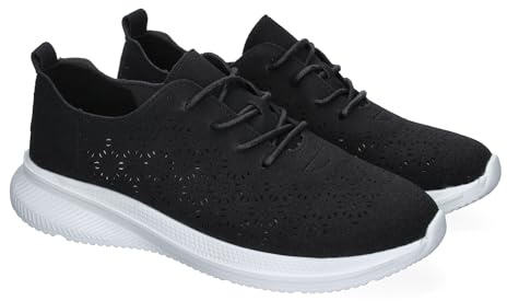 Zapatilla Deportiva de Mujer Casual, Diseno Calado Moderno y Elegante, Material Ligero Comodas, Ideales para el Dia a Dia con Cierre de Cordoneras.
