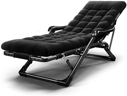 XAWSOP Lounger Garden Loungers Folding Chair Folding Sun Loungers with Cotton Pad Adjustable Chair,Multi-Functional Adult Office Lunch,Portable Outdoor Garden Lounge Chair,B