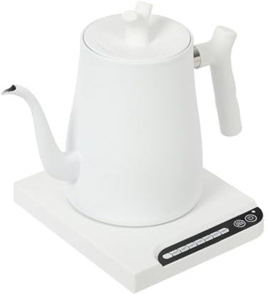 CHFUNE Edelstahl Wasserkocher, Schwanenhals wasserkocher Reisewasserkocher BPA-freier 1000W Schnellheizung Kitchen aid Wasserkocher 45-100°C einstellbar & Warmhaltefunktion 1L,
