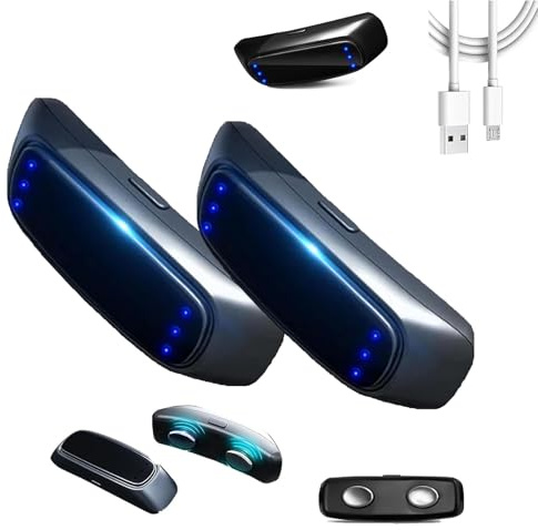 Dispositivo profesional anti -ronquido, tope de ronquido montado en la barbilla, tope automático de ronquido inteligente con 6 niveles ajustables, máquina de ronquido eléctrico (2pcs)