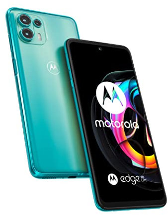 Motorola Moto Edge20 lite Smartphone (6,7'-FHD+-Display, 108-MP-Kamera, 8/128 GB, 5000 mAh, Android 11), Lagunen Grün, inkl. Schutzcover [Exklusiv bei Amazon]