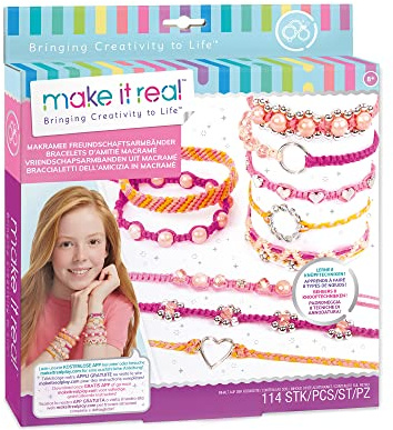 Make It Real 2901318 DIY macramé Bracelet d'amitié Kit de bricolage pour enfants