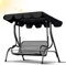 Vigevee Ersatzdach Universal Sonnendach für Hollywoodschaukel UV-Schutz 210x145cm Dach für Gartenschaukel Erastzbezug Anthrazit Dachplane Wasserdichtes für 3-Sitzer