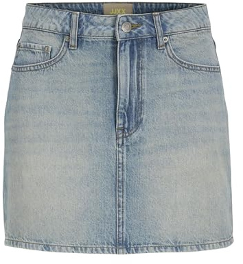 JJXX Jxlaura Short MW Denim Skirt Dnm Sn Falda, Azul Claro Vaquero. Detalles: Vintage, XL Mujeres