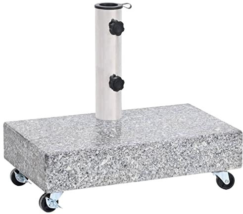 Gecheer Paraplybas ljusgrå 45 x 25 x 8,3 cm i granit, trädgårdsparasoll, stöd, parasoll, solskydd, parasollstativ, parasollstativ trädgård balkong, A313666