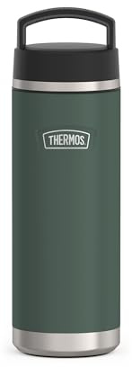 THERMOS Icon Beverage Bottle 0.71 L, Green/Forest Matt, Thermos Flask, Stainless Steel 710 ml, Insulated Drinking Bottle, 18 Hours Hot / 24 Hours Cold, Dishwasher Safe, Completely Leak-Proof, BPA-Free