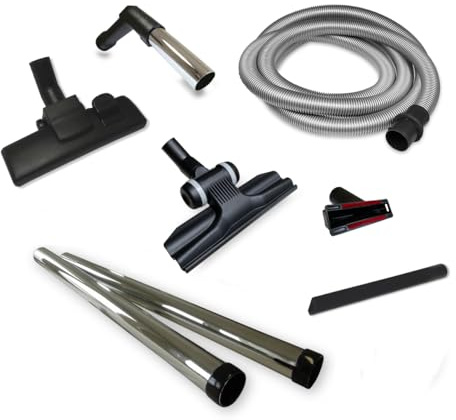 Profi-Set Kallefornia K676E_Kit bestehend aus Schlauch Chrom Rohr Kombidüse + Teppichdüse geeignet für Nilfisk VP300 ECO HEPA