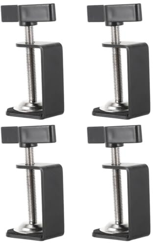 Uonlytech 1 Ensemble Pince De Bureau Pour Lampe De Bureau Pinces F Pince De Maçonnerie Pince De Téléphone En Acier Inoxydable Pince De Montage De Bureau En Plastique 4 pièces