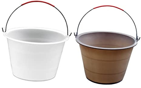 VILLCASE 2pièces Seau à Ciment Antichute pour Chantier Seau De Stockage Plastique pour Ciment Lot de